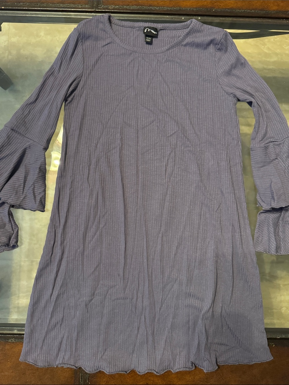 art class Ribbed Knit Top in Dusty Purple